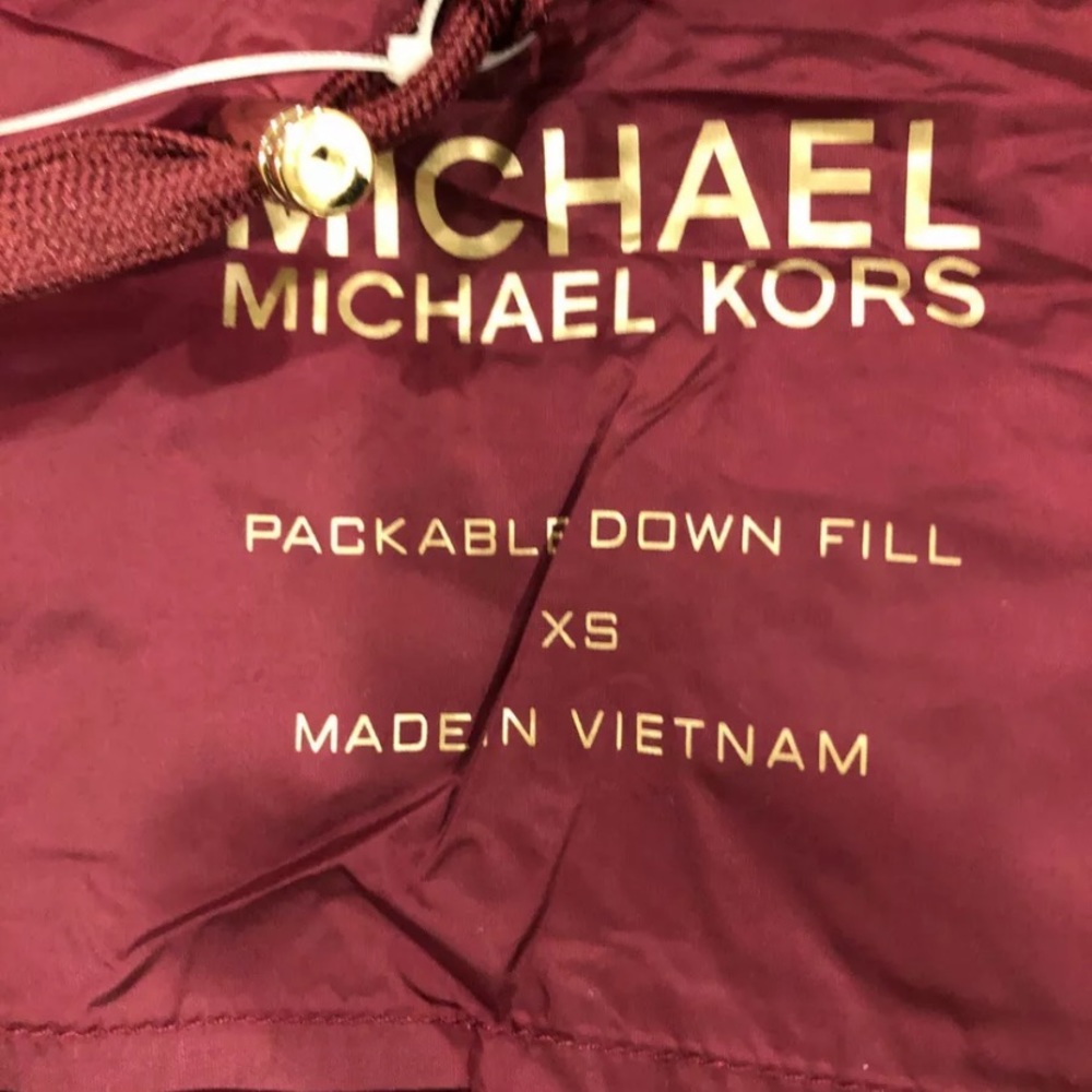 Michael Kors packable down jacket puffer dark ruby - Picture 10 of 12